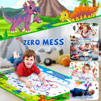 Water Doodle Mat, 40 x 32 Inch Mess Free Drawing Mat, Educational Toy for 3 4 5 6 7 8 Years Old Boys Girls, Neon Color Mat Doodle Board Writing Drawing Toys Holiday Christmas Birthday Gifts