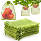DECYOOL 120 Pcs Green Fruit Protection Bags 6x12 Drawstring Cover Bags