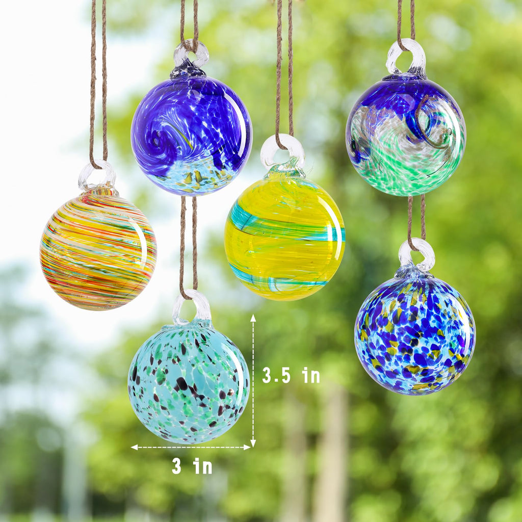 VCUTEKA Hanging Garden Gazing Ball, Glass Witch Ball for Outdoor Decor, 3"