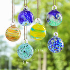 VCUTEKA Hanging Garden Gazing Ball, Glass Witch Ball for Outdoor Decor, 3"