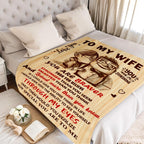 Anniversary Romantic Gifts for Women, To My Wife Blanket from Husband