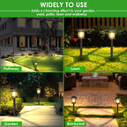 Benany Solar Outdoor Lights, 12 Pack Solar Pathway Lights Waterproof, Landscape Lighting for Path Walkway Lawn Garden Yard Outside Décor, Black