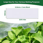 10 * 33FT Ultra Fine Garden Mesh Netting Pest Barrier, White Plant Covers for Outdoor Patio Greenhouse Crop Vegetables Fruit Flower Garden Protection, Row Covers Fabric Screen Insect Bug Bird Netting
