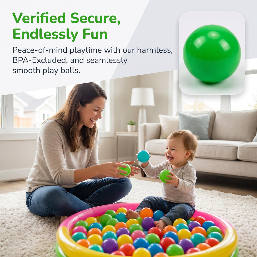LANGXUN Plastic Ball Pit Balls for Baby Toddler Kids
