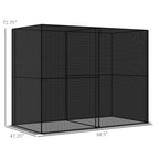 Outsunny 8' x 4' x 6' Crop Cage with Zippered Doors Vegetable Garden, Black