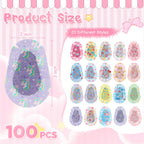 100 Pcs Adhesive Eye Patches for Kids Girls Cute Toddler Eye Patch Bulk Colorful Breathable Lazy Patch Cartoon Adhesive Bandages for Children Baby Light Blocking, 20 Styles, 3 x 2 Inches