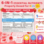 Vitamin D3 K2 + Calcium Liquid-filled Gummies for Kids & Teens, 1000IU/2000IU D3 with Magnesium, Algal Omega 3, Vitamin for Kids for Bones & Teeth, Calcium Absorption, Brain, Immunity,Sugar-Free,60Cts