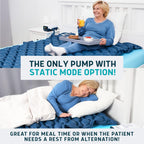 Lunderg Queen Size Alternating Air Pressure Mattress Pad with Static Mode - Comfortable Bed Sore Prevention - Includes Waterproof Mattress Topper 53" x 77" & Quiet Pump - Recommended by Doctors