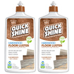Quick Shine Hardwood Floor Luster-Polish 27oz-2pk | Plant-Derived w/Carnauba | Safer Choice, No PFAS, pH Neutral | Ready to Use Formula w/Anti-Slip Technology | Simply Squirt & Spread | Made in USA