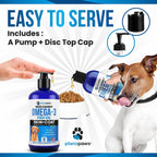 Omega 3 Fish Oil for Dogs - Better Than Salmon Oil - Dog Fish Oil Supplement to Reduce Shedding & Itching - Supports Joints, Brain, and Heart Health - Skin and Coat Supplement - Liquid Fish Oil