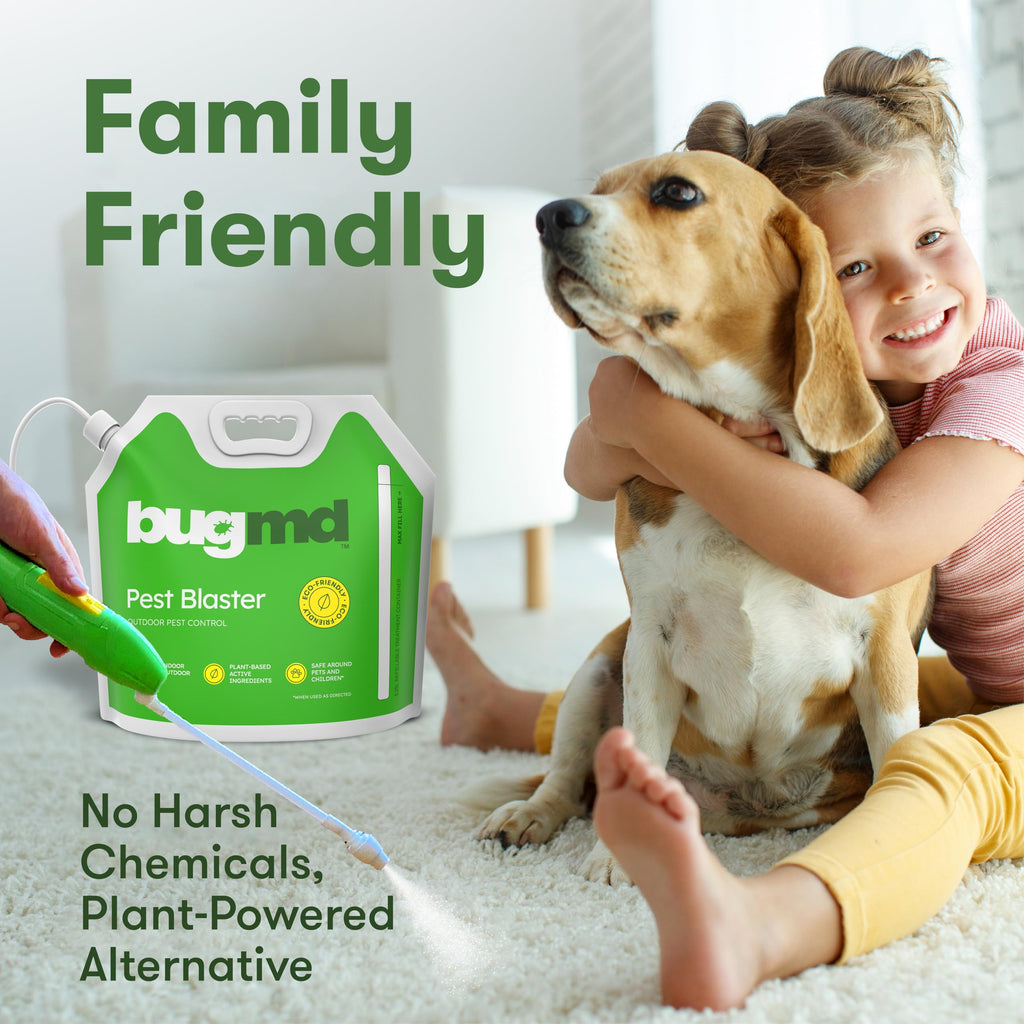 BugMD Blaster Kit - 3 Pack Pest Control Essential Oil Concentrates 3.7 oz and 1 Pest Blaster - Plant-Powered Bug Spray for Home, Insect Killer, Ant Killer for House, Flea Spray for Home, Roach Spray