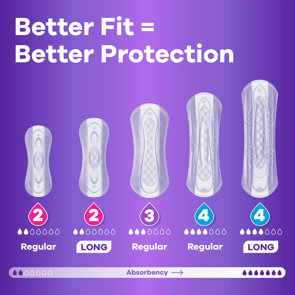 Always Discreet Incontinence Panty Liners for Bladder Leaks, Size 2, Very Light Absorbency, Long Length, 222 Count (2 Packs of 111)