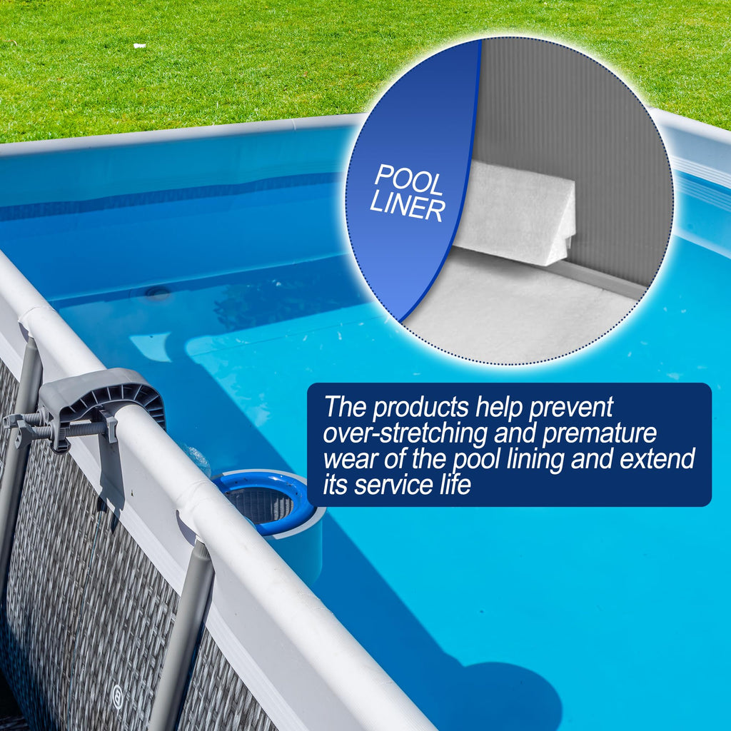 Desunqin 46.5" 18PCS Peel and Stick Pool Cove for 21' Round Above Ground Pool, Closed Cell Foam Peel and Stick Above Ground Pool Cove with Adhesive Backing, Protect Pool Liner, Prevents Excess Wear