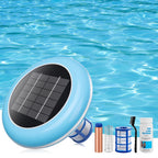 Pool Ionizer Solar Powered,Copper Ionization,Floating Automatic Water Cleaner and Purifier,Up to 45,000 Gal,85% Less Chlorine, Chlorine Free Water,Smart Replacement