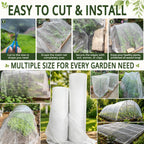 30x25Ft Garden Netting, Fine Mesh Insect Netting for Plant Protection