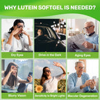 Lutein and Zeaxanthin Supplements, Eye Vitamin & Mineral Supplement, Multivitamin for Vision & Ocular Health with Omega-3, Protect and Enhance Your Eye Health Completely, 300 Softgels