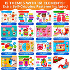 QUOKKA Human Body Busy Books for Kids Ages 4-8 - Fun Human Anatomy Activities for Kids Learning at Home or Classrooms - My Preschool Montessory Busy Book for Toddlers 3-5 I Comes Fully Assembled