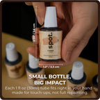 Dark Brown Wood Stain Repair Kit, Brush-On Touch-Up Stain Bottles, Provincial, Dark Walnut, Ebony, Red Mahogany, Interior and Exterior Wood, 4 fl oz Total by spot.