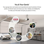 Genie Chain Drive 750 3/4 HPc Garage Door Opener w/Battery Backup - Heavy Duty - Operate your garage door when the primary power is out - Wireless Keypad Included, Model 7035-TKV,BLACK
