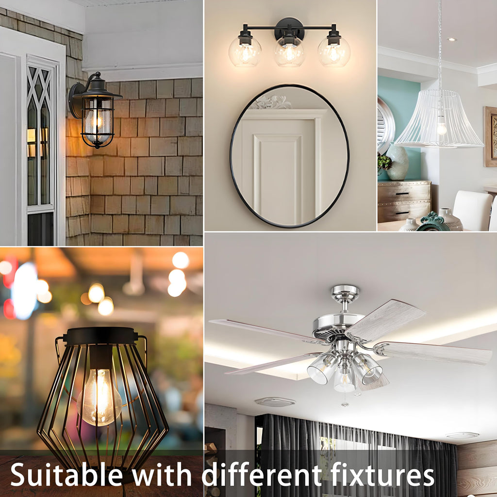 TJOY 6 Pack A19 Vintage LED Edison Bulbs, Dimmable Light Bulb 50W Equivalent, High Brightness 2700K Warm White, 5W E26 Standard Base, 470Lumens, CRI80+, Clear Glass Filament Bulb for Home, Farmhouse