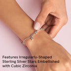 PANDORA Celestial Stars Bracelet - Gift for Her - Sterling Silver & Cubic Zirconia Bracelet for Women - With Gift Box - 7.9"