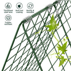 Amoskey Cucumber Trellis, Garden Trellis for Climbing Plants Outdoor, Foldable A-Frame Trellis, Cucumber Trellis for Raised Bed for Cucumbers, Peas, or Tomatoes (Green, Small Grid 48‘’H*34''W)