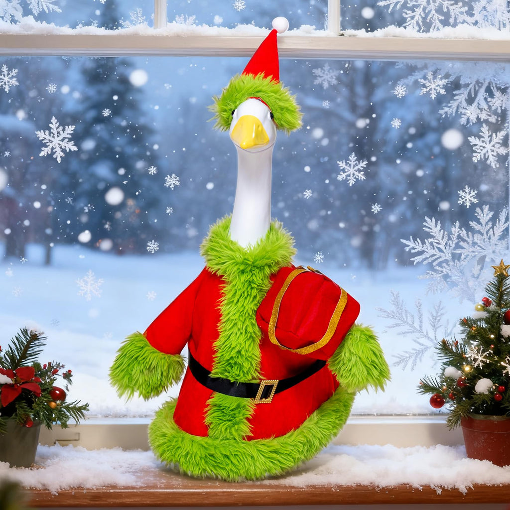 Porch Goose Christmas Outfit for 23" Lawn Goose Porch