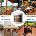 MOLLOR Wood Stain, 16 Oz Water Based Wood Stain and Sealer in One - No Priming, No Top Coat Required, Fast Drying|Low Odor|Non-Toxic, Perfect for Indoor and Outdoor Furniture (Transparent with Tools)