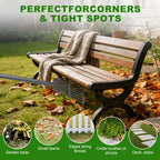 Gixmuoiy Garden Rake for Leaves, Heavy-Duty Small Metal Rake for Lawn, Yard, Garden Beds, Debris & Shrubs, 6 ft Adjustable Handle for Kids and Adults
