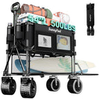 SUNNYFEEL 400L Large Capacity Double Decker Wagon with Tailgate