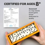 Queensell Dominos Set for Adults, Double 6 Dominoes Set with 28 Tiles in Wooden Case, Classic Dominoes, Family Board Game for Kids & Adults, Travel Game for Family Game Night, Juegos de Mesa