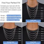 Jewlpire 925 Sterling Silver Chain Necklace for Women, 2mm Rope Chains Silver Chain for Women Sturdy Sterling Silver Necklace, Silver Chain 26 Inch