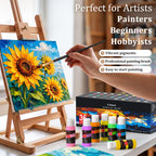 Caliart 36 Colors Acrylic Paint Set with 12 Brushes
