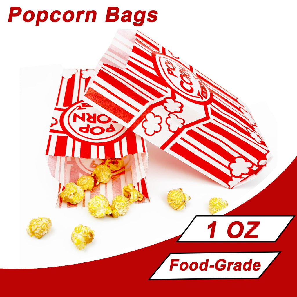Homrelaxy 144 Pcs Paper Popcorn Bags for Party, 1 oz Individual Servings