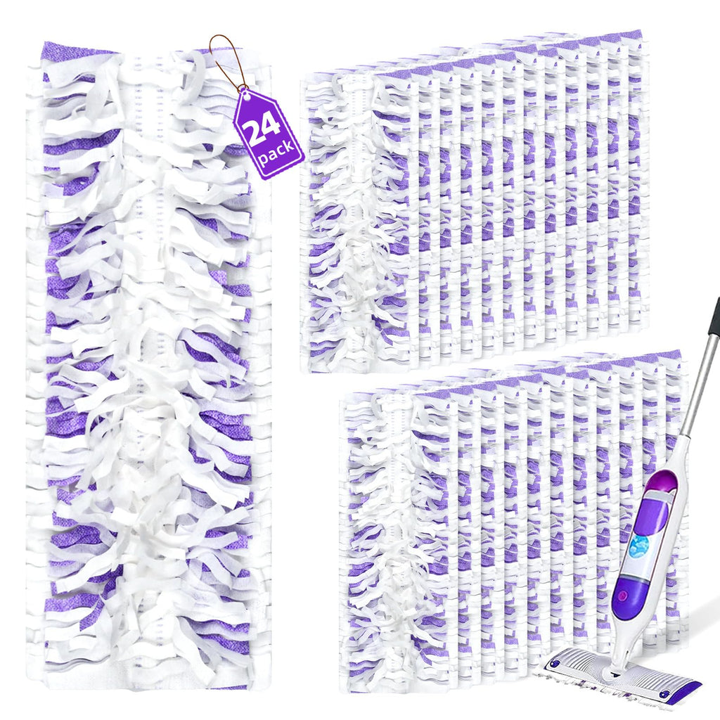 24 Count Disposable Power Mop™ Refills Compatible with Swiffer® Power Mop™, Powermop™ Pads for Multi-Surface Refills Pads for Floor Cleaning, Unscented