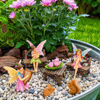 Mood Lab Fairy Garden Figurines - Miniature Decor Set (12 pcs) - Statues & Accessories - Outdoor & Indoor Garden Decor