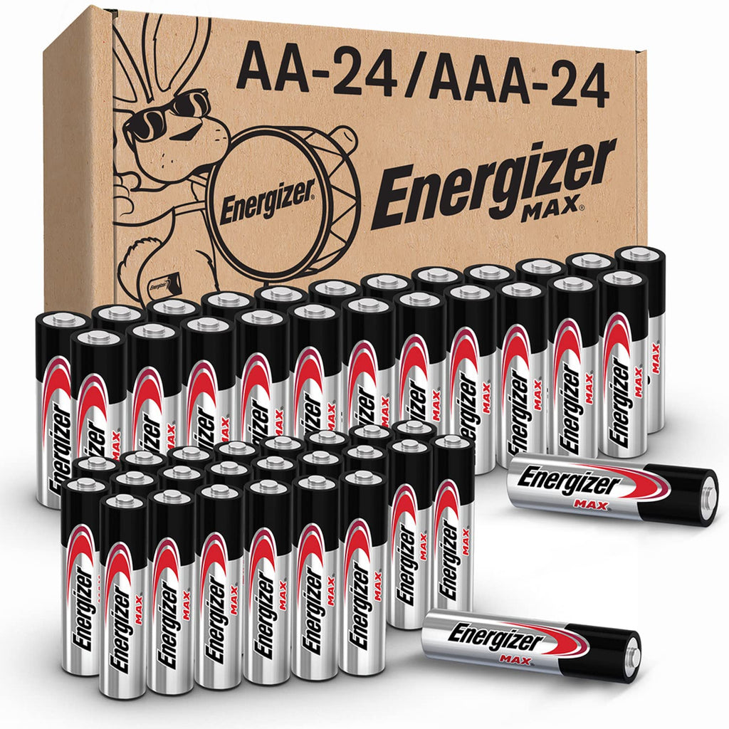 Energizer AA and AAA Batteries, 48 Count, Combo Pack Contains 24 Max Double A and 24 Max Triple A Batteries