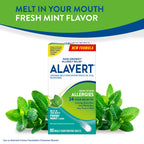 Alavert 24 Hour Allergy Relief Tablets, Non-Drowsy Antihistamine, Orally Disintegrating Allergy Tablets, Loratadine 10 mg, Fresh Mint Flavor, 60 Count