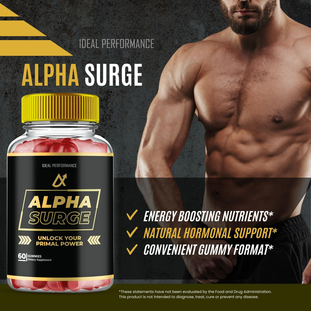 Alpha Surge Gummies, Official Alpha Surge Gummies for Men - Maximum Strength Performance, All Natural Support Overall Health and Wellness, AlphaSurge Advanced Formula Support Gummy Reviews (2 Pack)