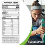 NaturesPlus SPIRU-TEIN, Peaches & Cream - 2.24 lb - Plant-Based Protein Powder - Vitamins & Minerals for Energy - Vegetarian, Gluten Free - 30 Servings