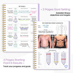 Fitness Workout Journal for Women & Men, A5(5.5" x 8.5") Workout Log Book Planner for Tracking, Progress, and Achieving Your Wellness Goals-Lavender