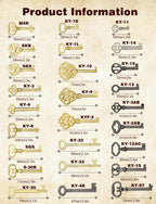 Mellbree Skeleton Key Set, 26-Key Universal Replacement Skeleton Keys Kit for Antique Dresser, Chinese Cabinet, Antique Furniture and Old Style Cabinets or Doors, Collectible Gift