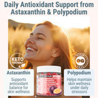 SHIZAM Astaxanthin Polypodium Leucotomos Zinc Picolinate Lycopene Vitamin E B3 Nicotinamide Silica Gummies