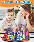 Exorany Busy Board Montessori Toys for Toddler Boy & Girl Birthday Gifts, Busy Book Learning Sensory Toys for Toddlers, Toddler Travel Toy Educational Activities Learn Fine Motor Skills