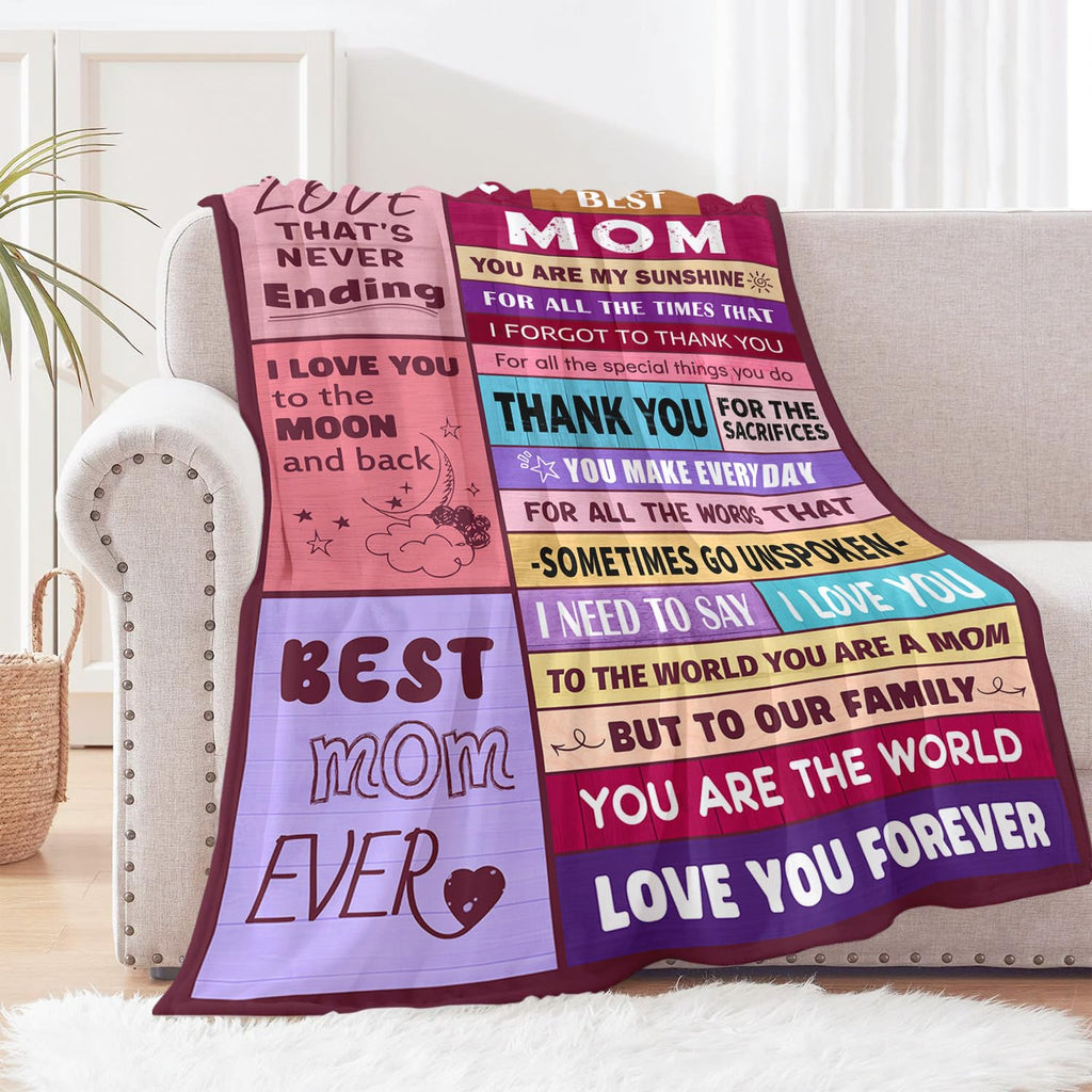 Birthday Gifts for Mom from Daughter or Son, To My Mom Blanket, 50" x 60"