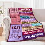 Birthday Gifts for Mom from Daughter or Son, To My Mom Blanket, 50" x 60"