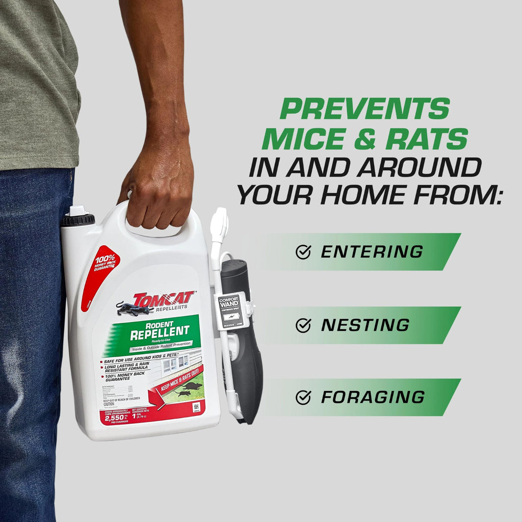 Tomcat Repellents Rodent Repellent Ready-to-Use with Comfort Wand, 1 gal.