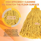 22Qt(5.5 Gallon) Floor Cleaning Mop Bucket with Wringer and Cotton Mop
