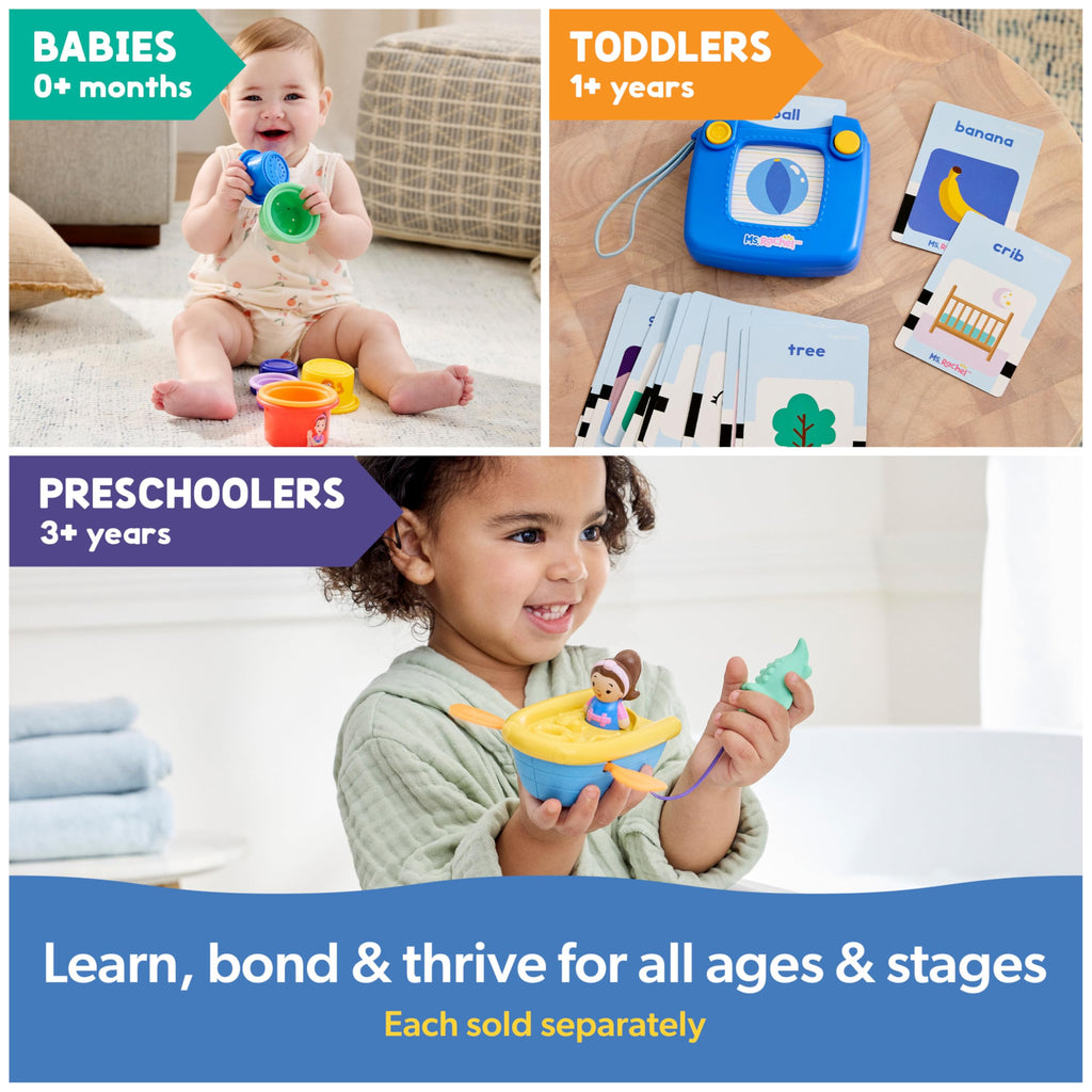Ms. Rachel Official First Words Talking Flash Cards with Electronic Reader, 100 Words, Educational Toys & Toddler Toys for Girls & Boys Ages 1-2+