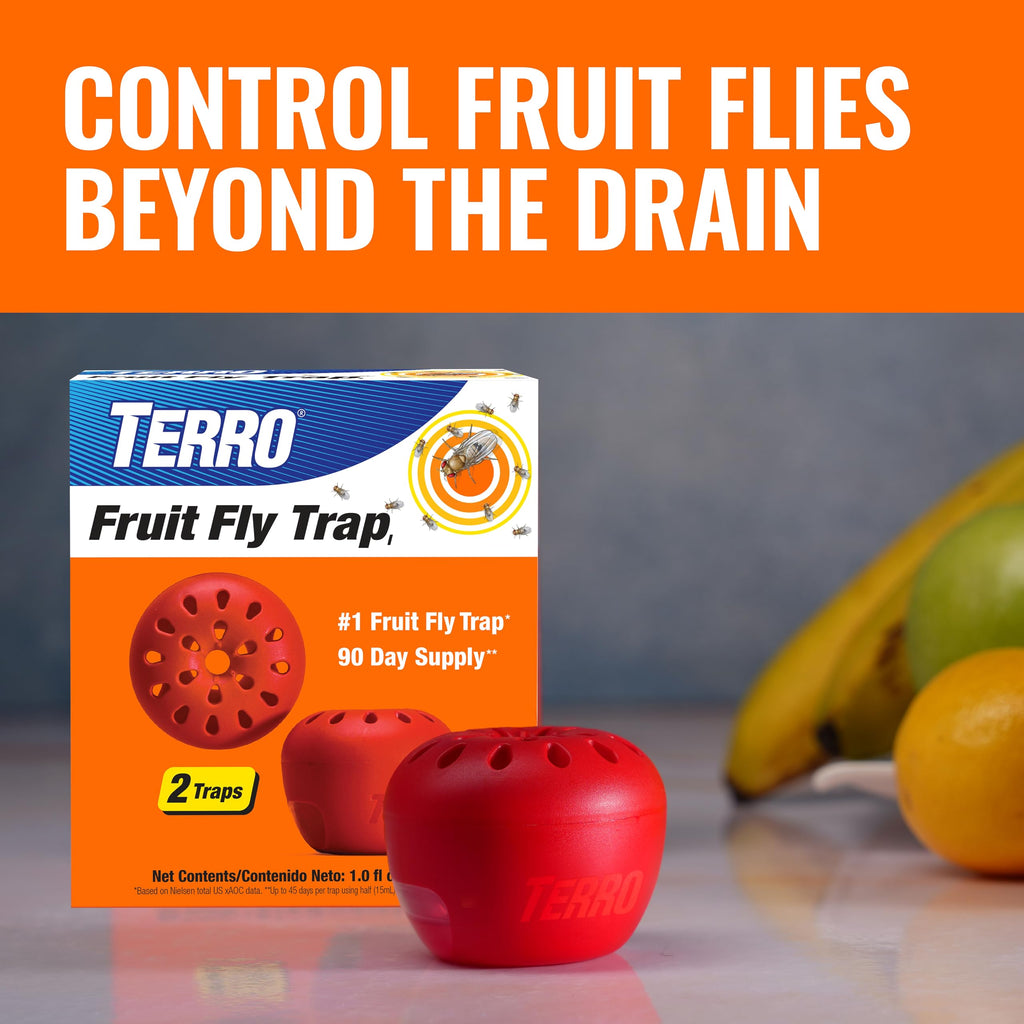 TERRO T590 Drain Insect Killer Foam 1-Pack - Indoor Infestation Treatment for Cockroaches, Drain Flies, House and Fruit Flies with Extension Tube Application